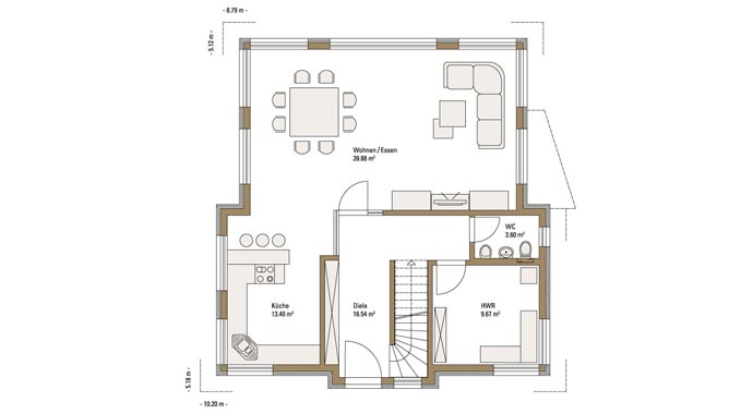 Fertighaus Weiss Musterhaus Vario Classic Erdgeschoss