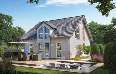 Living Haus Musterhaus Solution Marburg Außenansicht