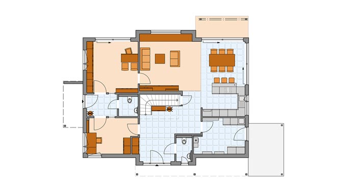 Hanse Haus Variant 35-235 Grundriss Erdgeschoss