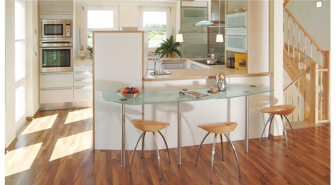 Fertighaus Weiss Musterhaus Vision Küche