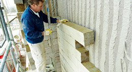 Wärmedämmverbundsystem Nichtbrennbare Steinwolle-Lamelle Speedrock II von Rockwool