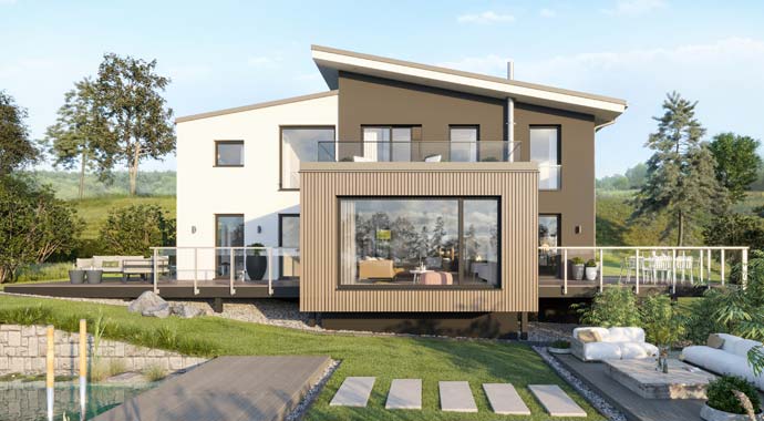 Außenansicht Musterhaus Concept-M 170 von Bien-Zenker