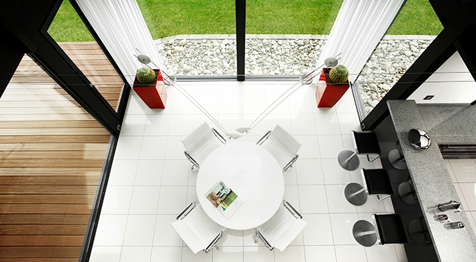 ZimmerMeisterHaus Musterhaus Detmolder Wohnbereich