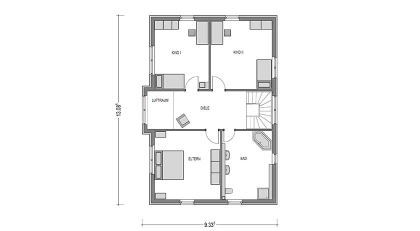 Heinz von Heiden Haus Kempten 1 Grundriss Obergeschoss