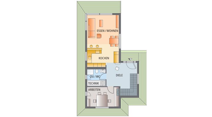 Luxhaus Musterhaus „fine“ Grundriss Erdgeschoss