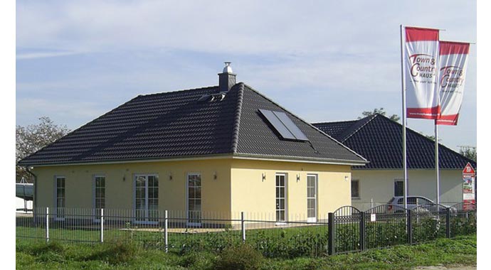 Town & Country Haus Musterhaus Bungalow 110 Außenansicht