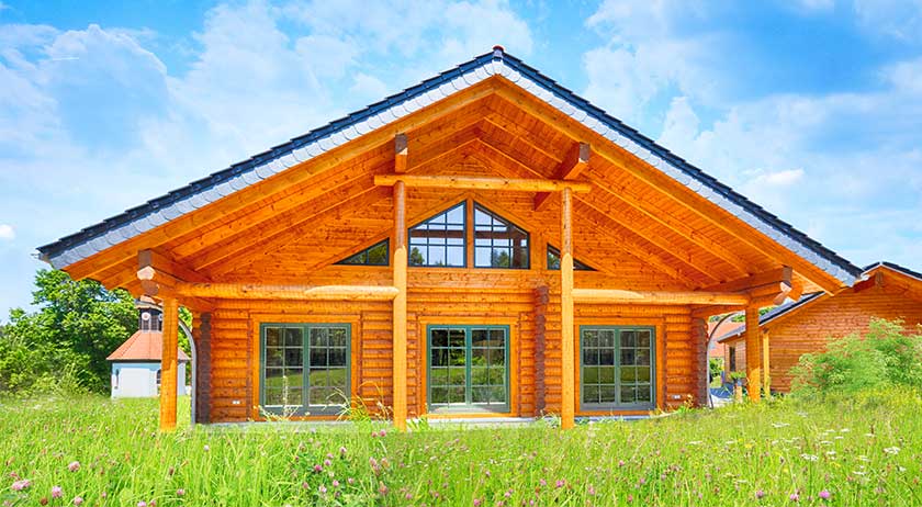 LéonWood Blockhaus Espoo deluxe Außenansicht