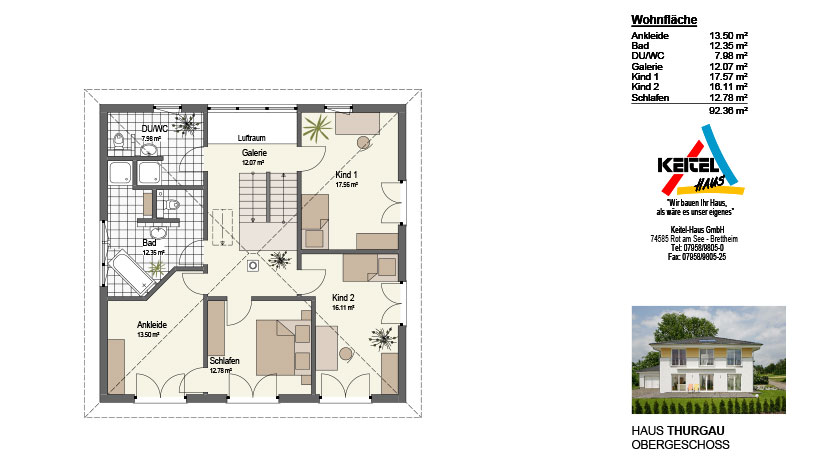 Keitel Haus Stadtvilla Grundriss Obergeschoss
