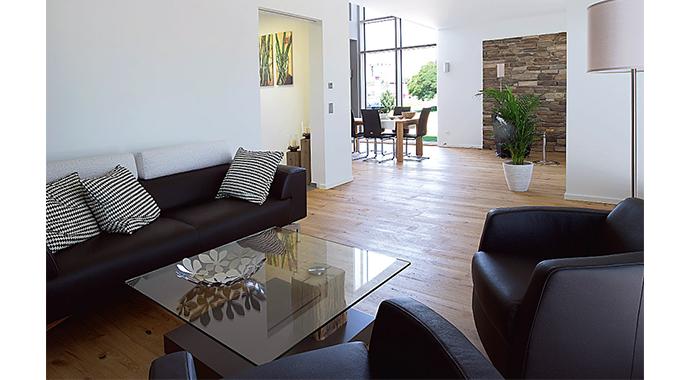 NORDHAUS Fertigbau Musterhaus Mühlheim-Kärlich Wohnzimmer