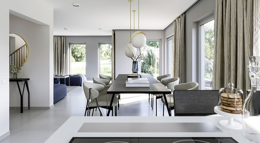 Schwabenhaus Selection-E-145 Wohnbeispiel Essbereich