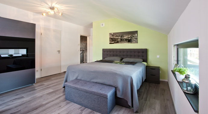Schlafzimmer Kundenhaus HILZENDEGEN von Living Fertighaus