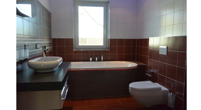 Town & Country Haus Musterhaus Bungalow 128 Bad