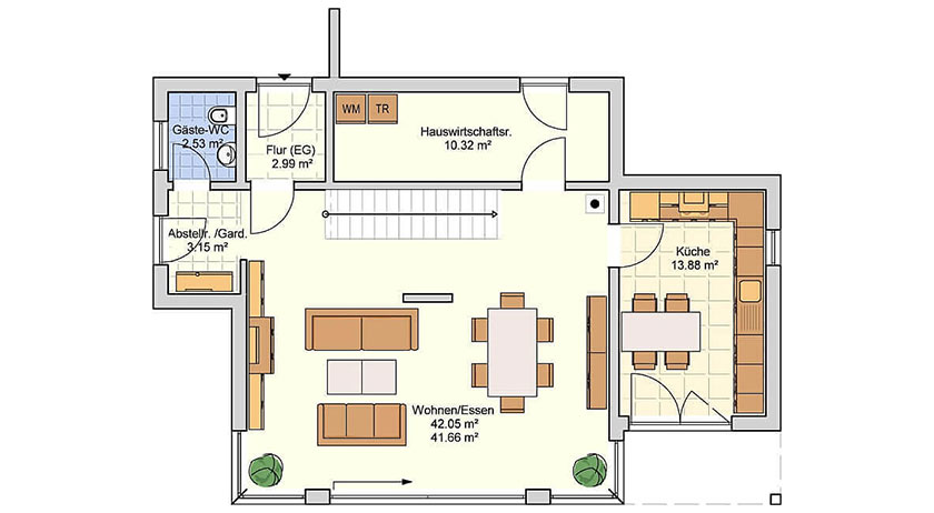 Fingerhut Haus Patrino Grundriss Erdgeschoss