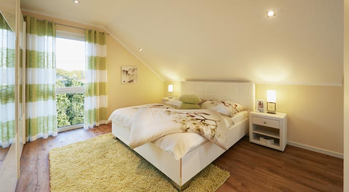 Rensch-Haus Musterhaus Oslo Schlafzimmer